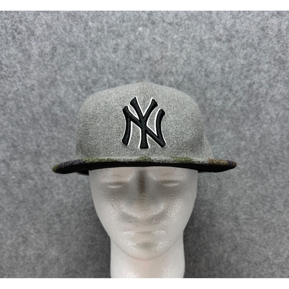 47 Brand New York Yankees Hat Grey Camo Wool Blend  Snapback MLB Baseball Cap OS